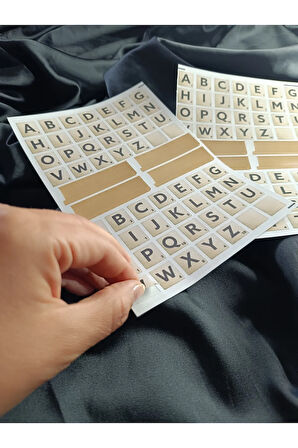 Scrabble Harfleri (Küçük) Etiket Seti, Bullet Journal, Planlayıcı Stickers