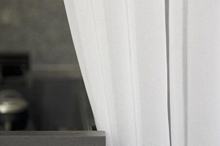 Massarelli Giber Tül Beyaz  Pilesiz 