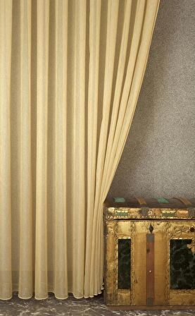 Massarelli Etamin Şantuklu Tül Altın Rengi  1-2 Seyrek Pile