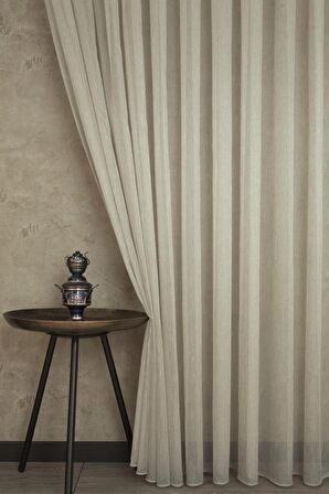 Massarelli Etamin Şantuklu Tül Bej  1-2,5 Orta Sık Pile