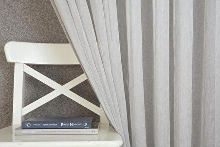 Massarelli Etamin Şantuklu Tül Gümüş  1-2 Seyrek Pile