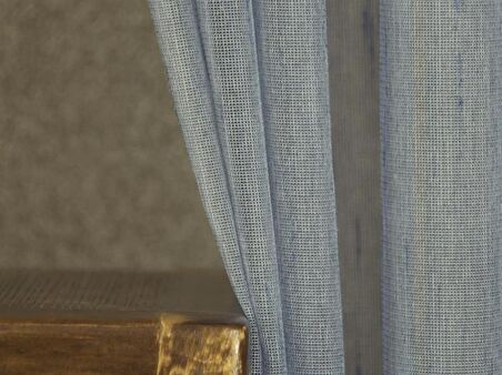 Massarelli Etamin Şantuklu Tül Mavi  1-2 Seyrek Pile