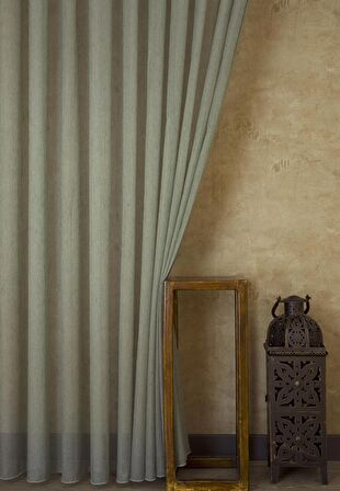 Massarelli Etamin Şantuklu Tül Yeşil  1-2 Seyrek Pile