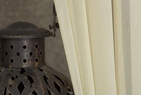 Massarelli Etamin Tül Şampanya Rengi Pilesiz 