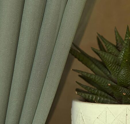 Massarelli Etamin Tül Yeşil Pilesiz 