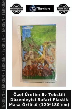 Özel Üretim Ev Tekstili Düzenleyici Safari Plastik Masa Örtüsü (120*180 cm)