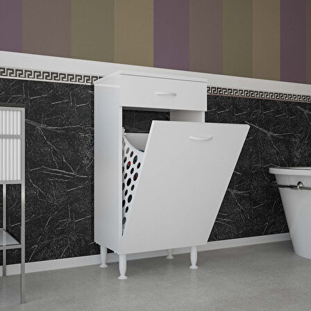Modilayn Mutfak Dolabı Sepetli Banyo Dolabı Kirli Çamasır  Dolabı Oyuncak Dolabı Çok Amaçlı Dolap