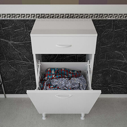 Modilayn Mutfak Dolabı Sepetli Banyo Dolabı Kirli Çamasır  Dolabı Oyuncak Dolabı Çok Amaçlı Dolap