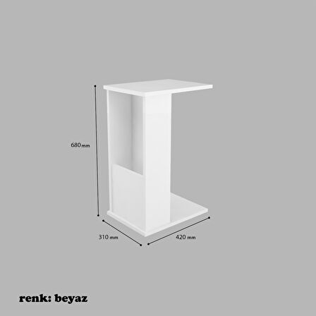 Modilayn C Yan Sehpa Tekerlekli Gazatelik Koltuk Yanı Sehpah Cok Kulanışlı