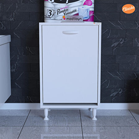 Modilayn Söke 50x75x32,5 cm Kirli Çamaşır Dolabı Sepetli Banyo Dolabı