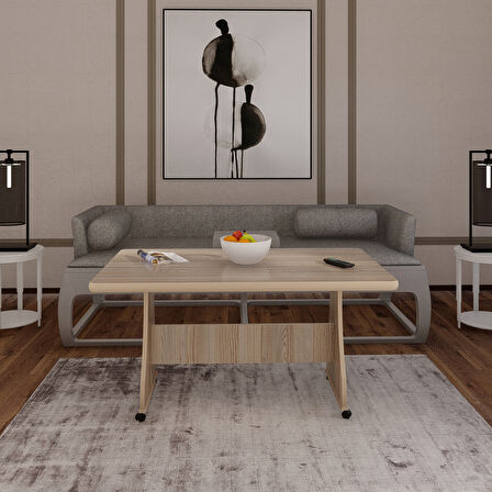 Eliusta Tekerlekli Mdf Masa %100 Mdf Mutfak Masası Orta Sehpa