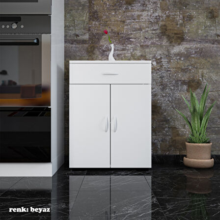 Modilayn 2 Kapaklı Tek Çekmeceli Çok Amaçlı Banyo Dolabı