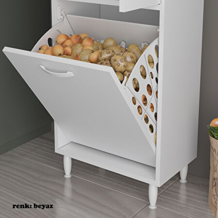 Modilayn   Tek Kapaklı Sepetli Banyo Dolabı