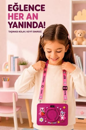 Hobi Gereci Miniklere Özel Taşınabilir Maniner Eğitici Tablet 4GB 128GB Kılıf Hediyeli M7