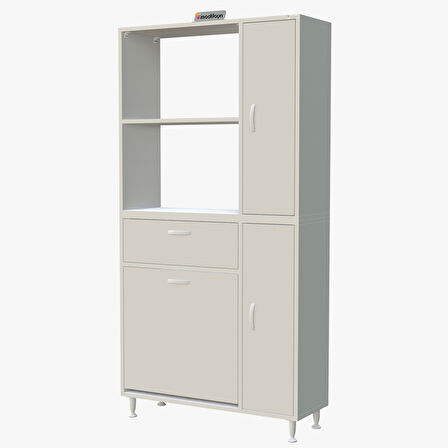 MODİLAYN Mis Urla YENİCE Çok Amaçlı Banyo Dolabı 90 x 183,5 x 32 cm Sepetli Banyo Dolabı