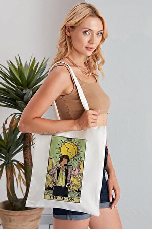 Harry Styles The Moon Model Baskılı Günlük Kullanım Özel Baskı Bez Omuz Çantası Hediyelik Tote Bag