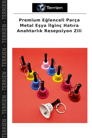 Premium Eğlenceli Parça Metal Eşya İlginç Hatıra Anahtarlık Resepsiyon Zili