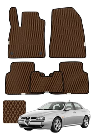 Alfa Romeo 156 1997-2007 Özelleştirilebilir Premium Eva Oto Paspas Seti - Kahverengi