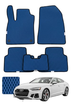 Audi A5 2024 ve sonrası Özelleştirilebilir Premium Eva Oto Paspas Seti - Lacivert