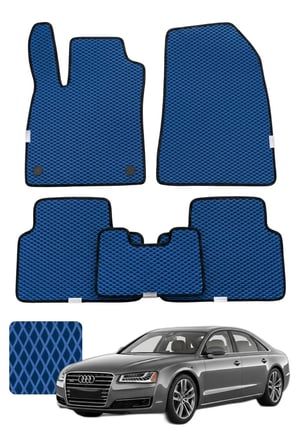 Audi A8 Sedan 2010-2017 Özelleştirilebilir Premium Eva Oto Paspas Seti - Lacivert