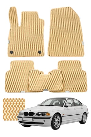 Bmw 3 Serisi 1997-2006 E46 Özelleştirilebilir Premium Eva Oto Paspas Seti - Bej