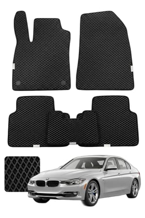 Bmw 3 Serisi 2011-2019 F30 Özelleştirilebilir Premium Eva Oto Paspas Seti - Siyah