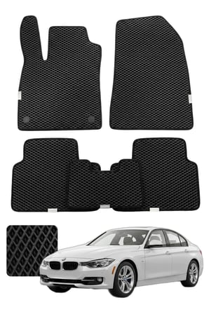 Bmw 3 Serisi 2013-2020 F34 Özelleştirilebilir Premium Eva Oto Paspas Seti - Siyah