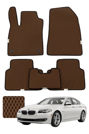 Bmw 5 Serisi 2009-2017 F07 Özelleştirilebilir Premium Eva Oto Paspas Seti - Kahverengi