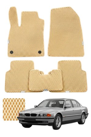 Bmw 7 Serisi 1994-2001 E38 Özelleştirilebilir Premium Eva Oto Paspas Seti - Bej