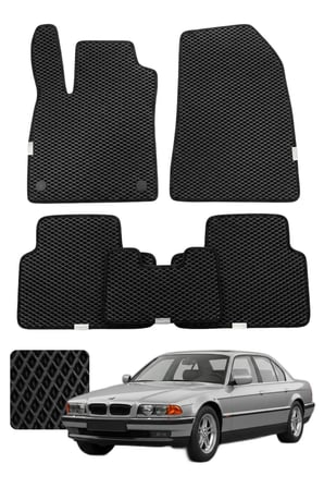 Bmw 7 Serisi 1994-2001 E38 Özelleştirilebilir Premium Eva Oto Paspas Seti - Siyah
