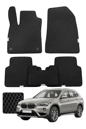 Bmw X1 2015-2022 F48 Özelleştirilebilir Premium Eva Oto Paspas Seti - Siyah