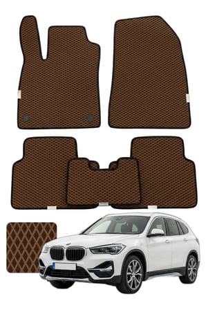 Bmw X1 2022 ve sonrası U11 Özelleştirilebilir Premium Eva Oto Paspas Seti - Kahverengi