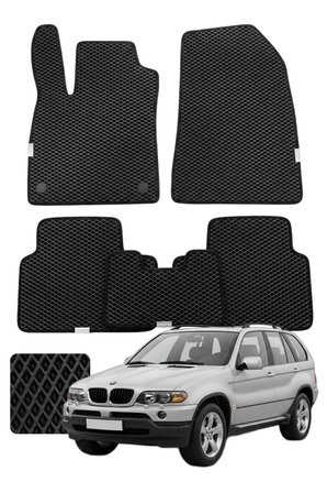Bmw X5 1999-2006 E53 Özelleştirilebilir Premium Eva Oto Paspas Seti - Siyah