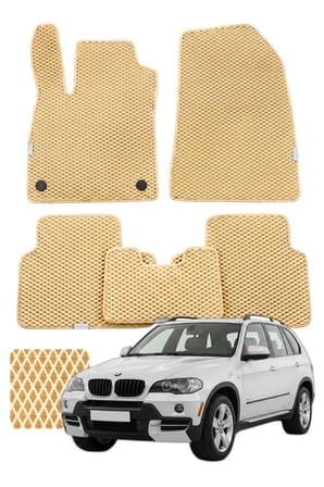 Bmw X5 2006-2013 E70 Özelleştirilebilir Premium Eva Oto Paspas Seti - Bej