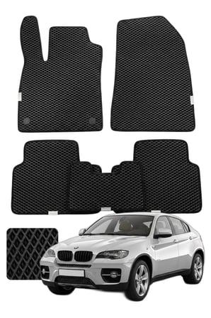 Bmw X6 2008-2014 E71 Özelleştirilebilir Premium Eva Oto Paspas Seti - Siyah
