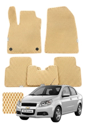 Chevrolet Aveo 2011-2015 Özelleştirilebilir Premium Eva Oto Paspas Seti - Bej