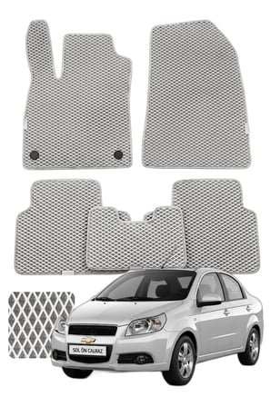 Chevrolet Aveo 2011-2015 Özelleştirilebilir Premium Eva Oto Paspas Seti - Gri