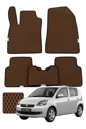 Daihatsu Sirion 2004-2015 Özelleştirilebilir Premium Eva Oto Paspas Seti - Kahverengi