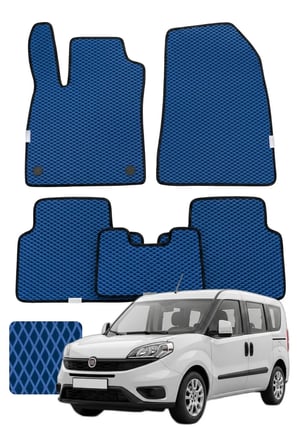 Fiat Doblo 2010-2022 Özelleştirilebilir Premium Eva Oto Paspas Seti - Lacivert