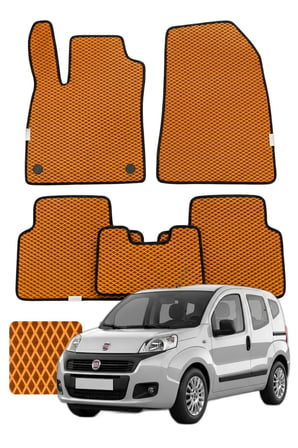 Fiat Fiorino 2007 ve sonrası Özelleştirilebilir Premium Eva Oto Paspas Seti - Turuncu