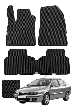 Fiat Marea 1996-2007 Özelleştirilebilir Premium Eva Oto Paspas Seti - Siyah