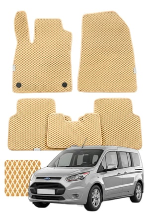 Ford Tourneo Connect 2013-2022 Özelleştirilebilir Premium Eva Oto Paspas Seti - Bej