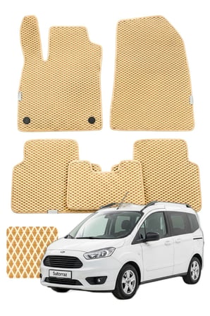 Ford Tourneo Courier 2014-2023 Özelleştirilebilir Premium Eva Oto Paspas Seti - Bej