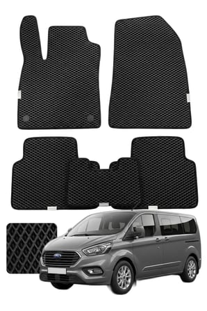 Ford Tourneo Custom 2023 ve sonrası Özelleştirilebilir Premium Eva Oto Paspas Seti - Siyah