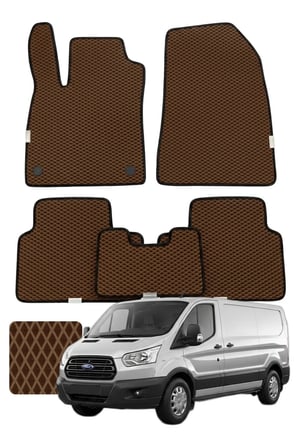 Ford Transit 2014 ve sonrası Özelleştirilebilir Premium Eva Oto Paspas Seti - Kahverengi