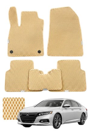 Honda Accord 2017-2022 Özelleştirilebilir Premium Eva Oto Paspas Seti - Bej