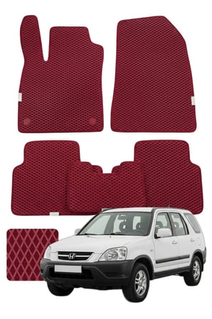 Honda CR-V 2001-2006 Özelleştirilebilir Premium Eva Oto Paspas Seti - Bordo