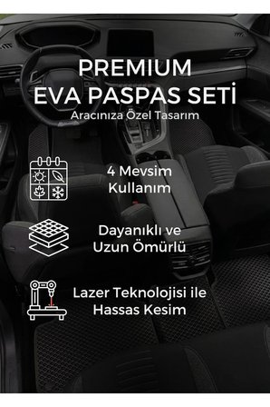 Honda CR-V 2001-2006 Özelleştirilebilir Premium Eva Oto Paspas Seti - Kırmızı