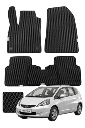 Honda Jazz 2008-2015 Özelleştirilebilir Premium Eva Oto Paspas Seti - Siyah