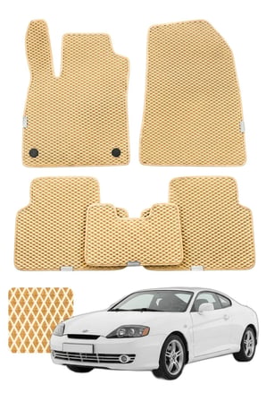 Hyundai Coupe Coupe 2001-2008 Özelleştirilebilir Premium Eva Oto Paspas Seti - Bej